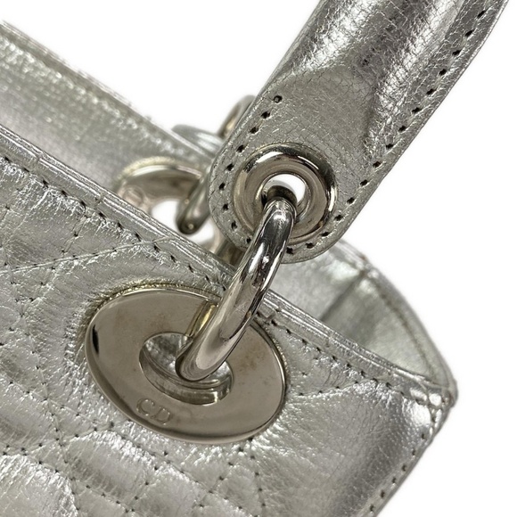Dior Lady Bag Silver Small with STRAP! - Picture 14 of 16